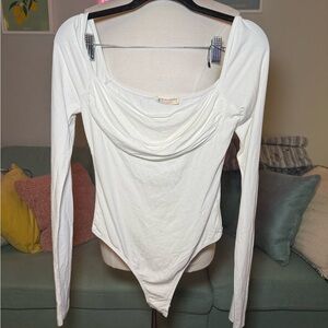 FP Movement by Free People White Long Sleeve Bodysuit